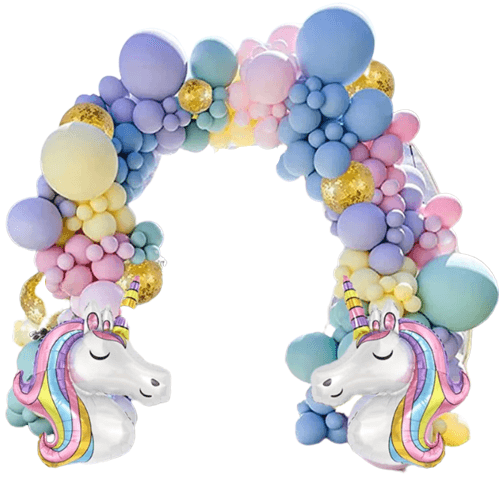 Guirlande licorne gonflable & ballons décoration mariage