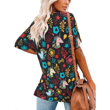 Top stylé licorne femme