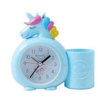 Montre de bureau licorne avec porte stylos
