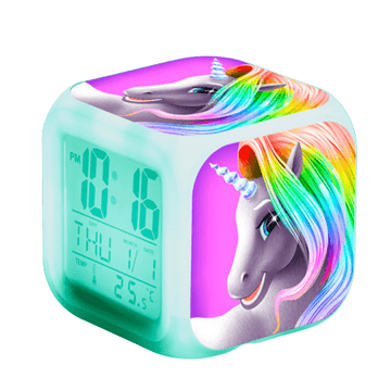 Horloge électronique licorne qui change de couleur - Licorne