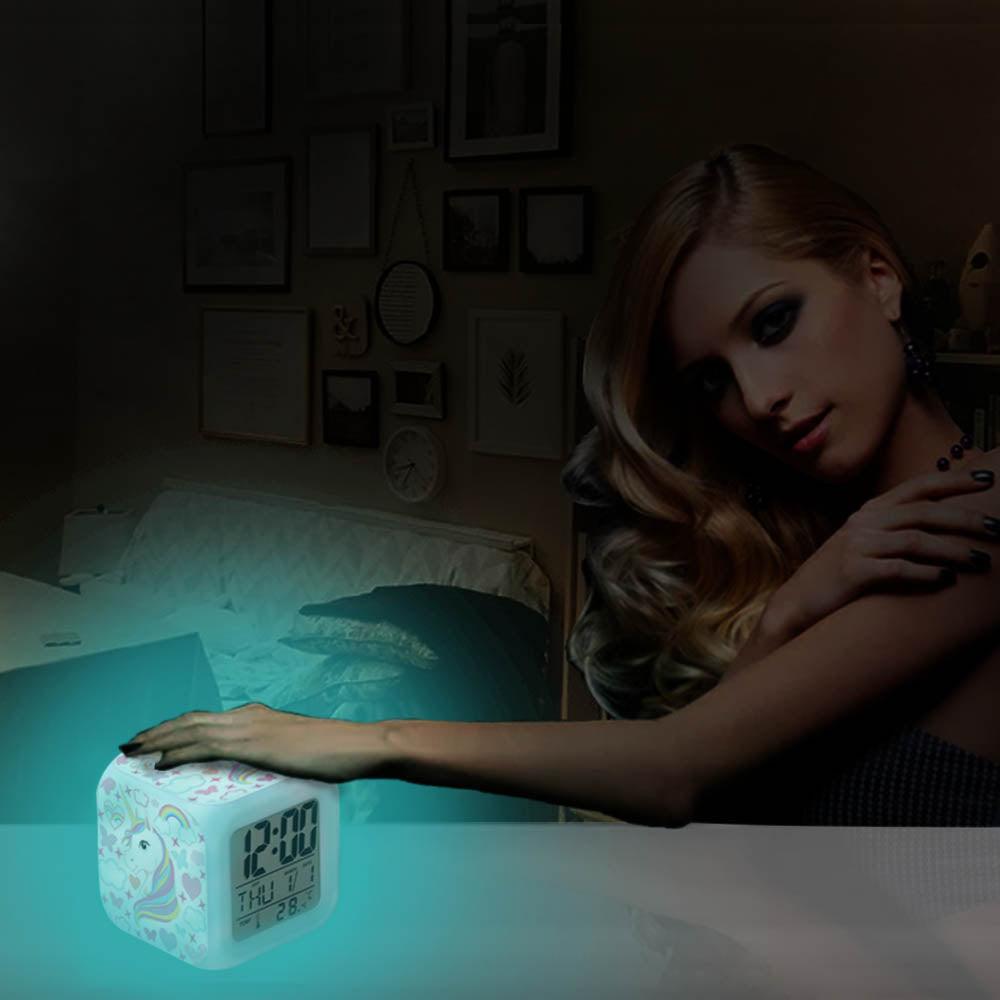 Horloge électronique licorne qui change de couleur - Licorne