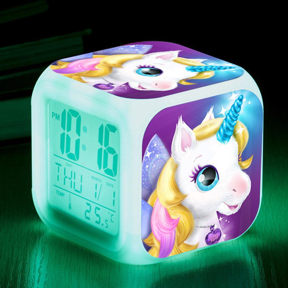 Horloge électronique licorne qui change de couleur - Licorne