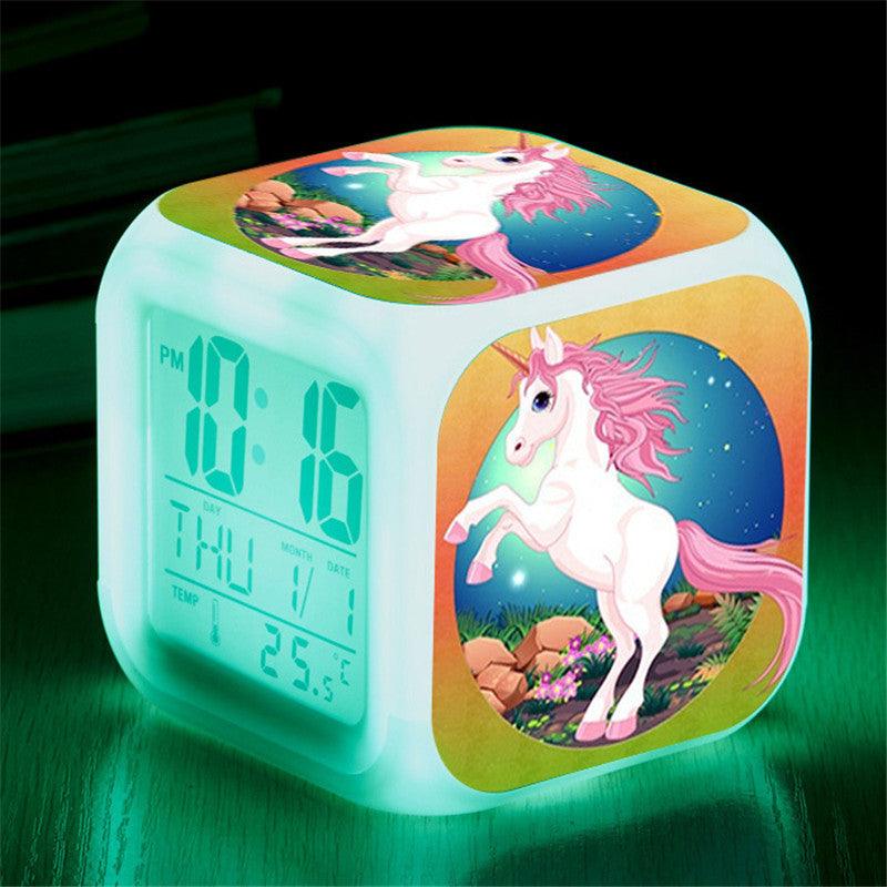 Horloge électronique licorne qui change de couleur - Licorne