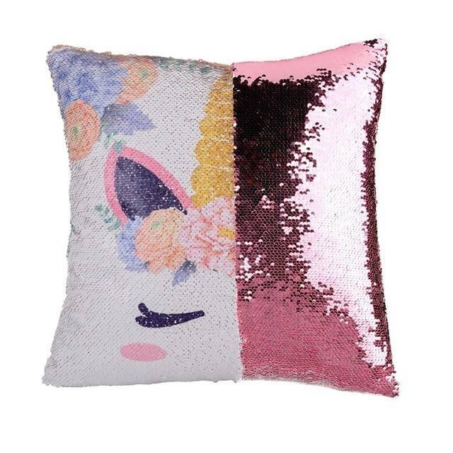 Housse de Coussin Licorne<br> Paillette - Une Licorne