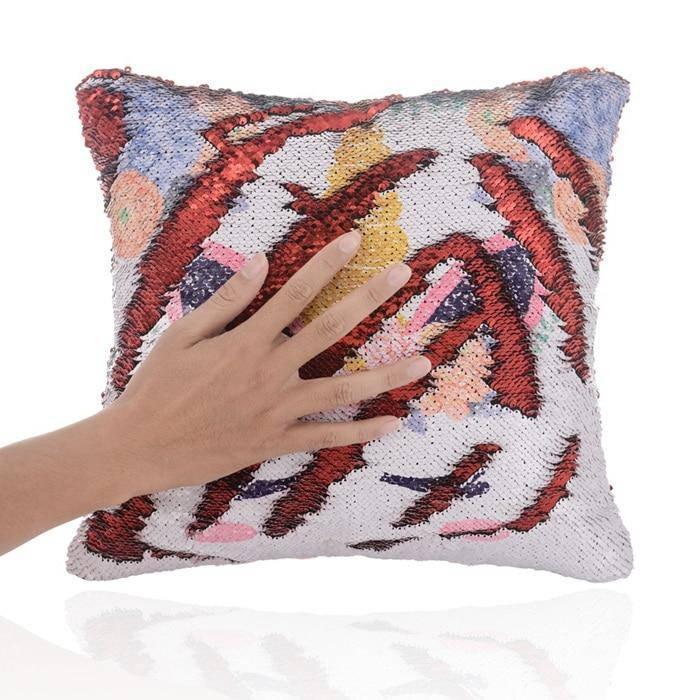 Housse de Coussin Licorne<br> Paillette - Une Licorne