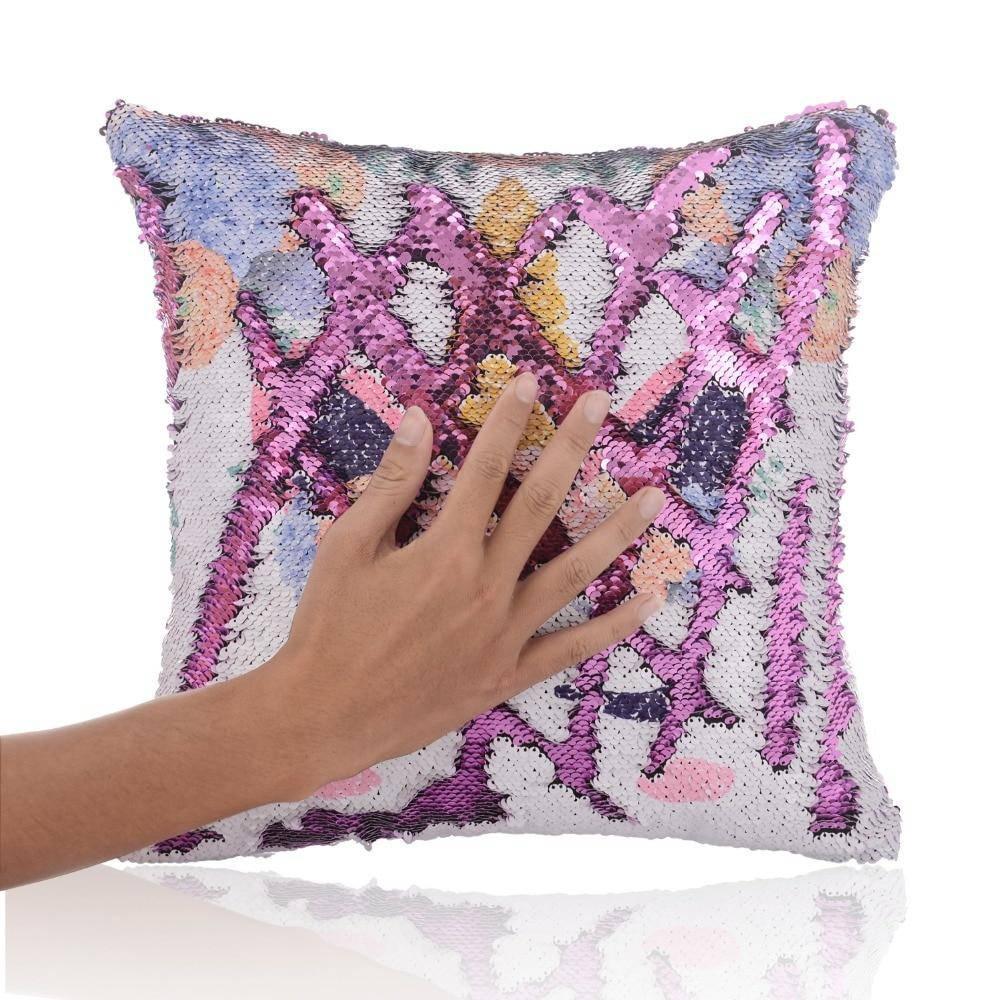 Housse de Coussin Licorne<br> Paillette - Une Licorne