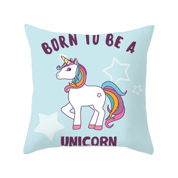 Housse de Coussin<br> Devenir une Licorne - Une Licorne