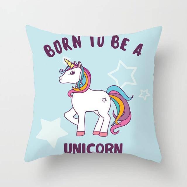 Housse de Coussin<br> Devenir une Licorne - Une Licorne