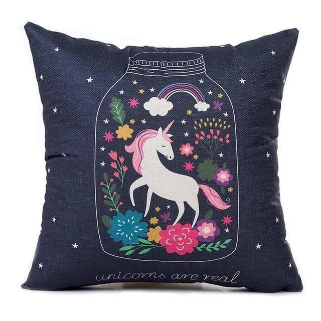 Housse de Coussin<br> Licorne Bocal - Une Licorne