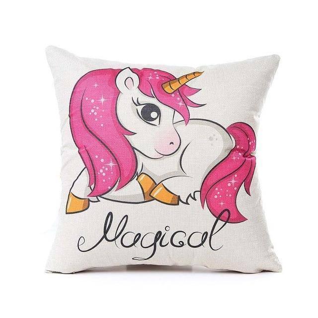 Housse de Coussin<br> Licorne Magique - Une Licorne