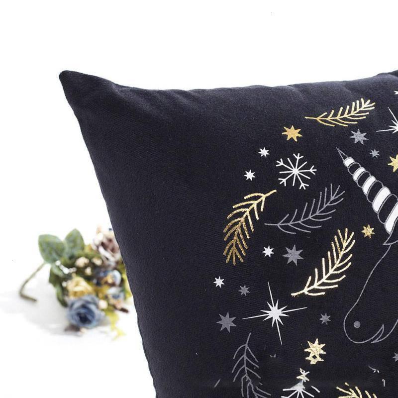 Housse de  Coussin<br> Licorne Noël - Une Licorne