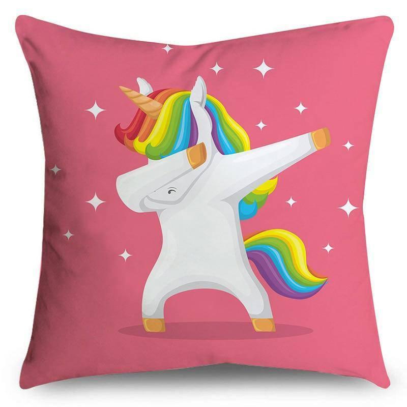 Housse de Coussin<br> Licorne qui Dab - Une Licorne