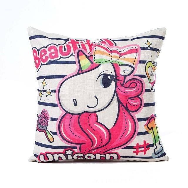 Housse de Coussin<br> Licorne Rigolo - Une Licorne