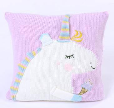 Housse de Coussin<br> Licorne Tricot - Une Licorne