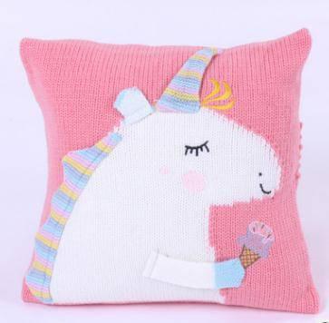 Housse de Coussin<br> Licorne Tricot - Une Licorne