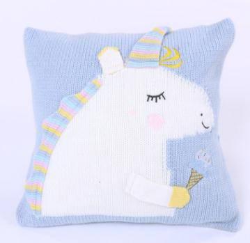 Housse de Coussin<br> Licorne Tricot - Une Licorne