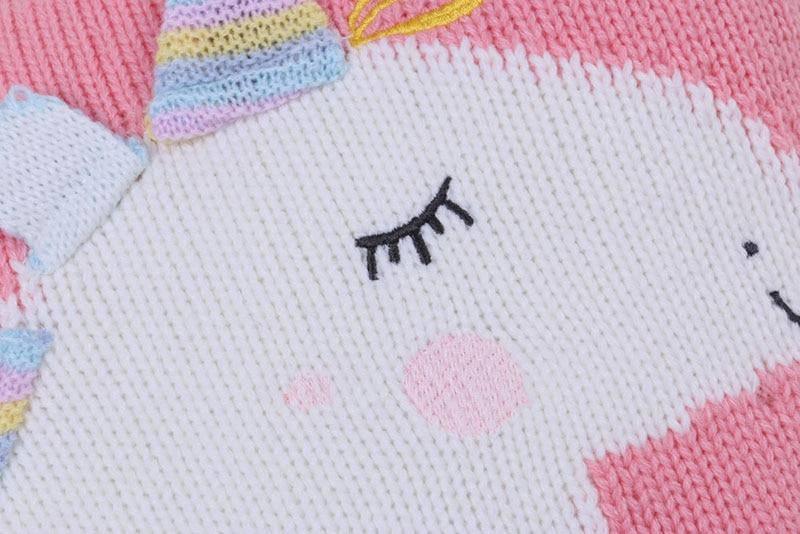 Housse de Coussin<br> Licorne Tricot - Une Licorne