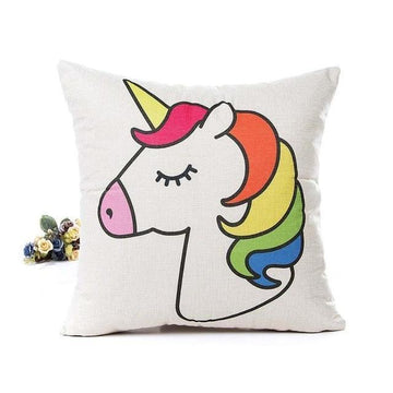 Housse de Coussin<br> Smiley Licorne - Une Licorne