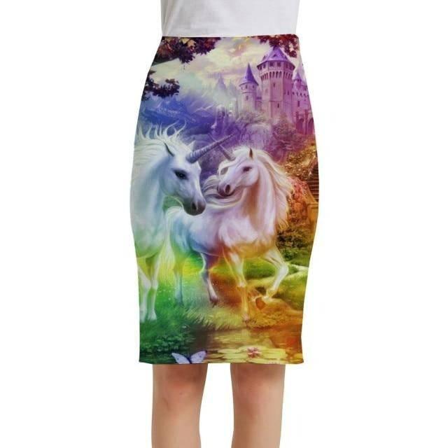 Jupe Crayon Licorne Pour Femme - Licorne