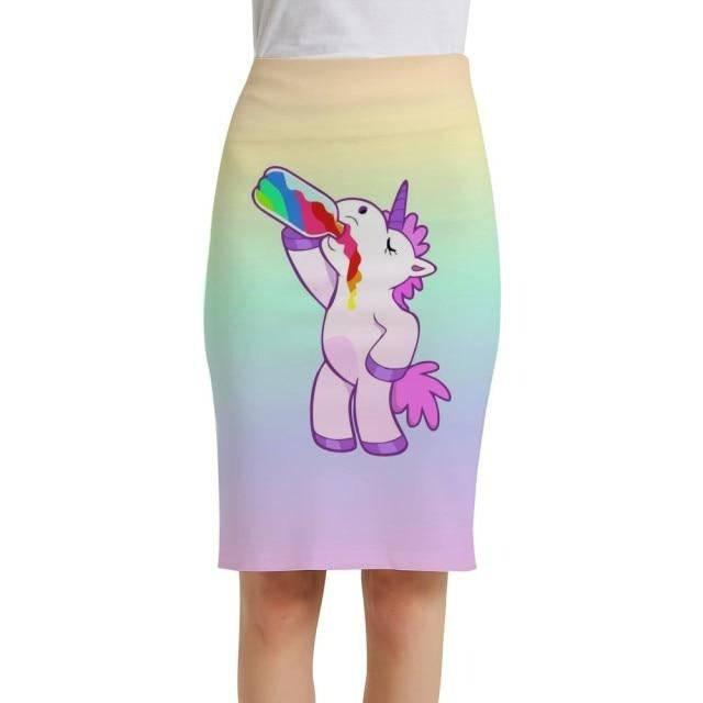 Jupe Crayon Licorne Pour Femme - Licorne