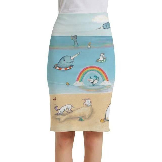 Jupe Crayon Licorne Pour Femme - Licorne