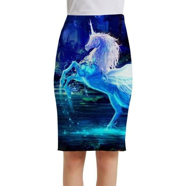 Jupe Droite Licorne Pour Femme - Licorne