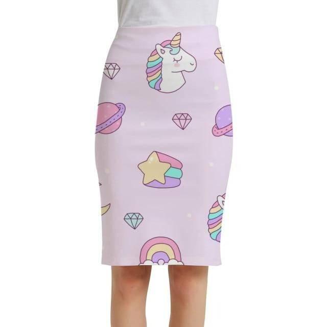 Jupe Droite Licorne Pour Femme - Licorne
