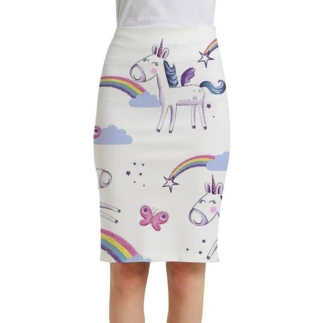 Jupe Droite Licorne Pour Femme - Licorne