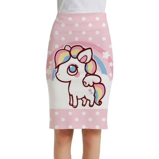 Jupe Droite Licorne Pour Femme - Licorne