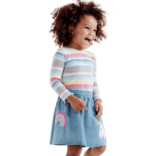 Jupe Jean Licorne Fille - Licorne