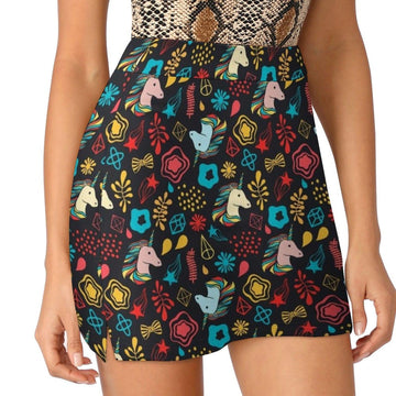 Jupe short portefeuille licorne femme