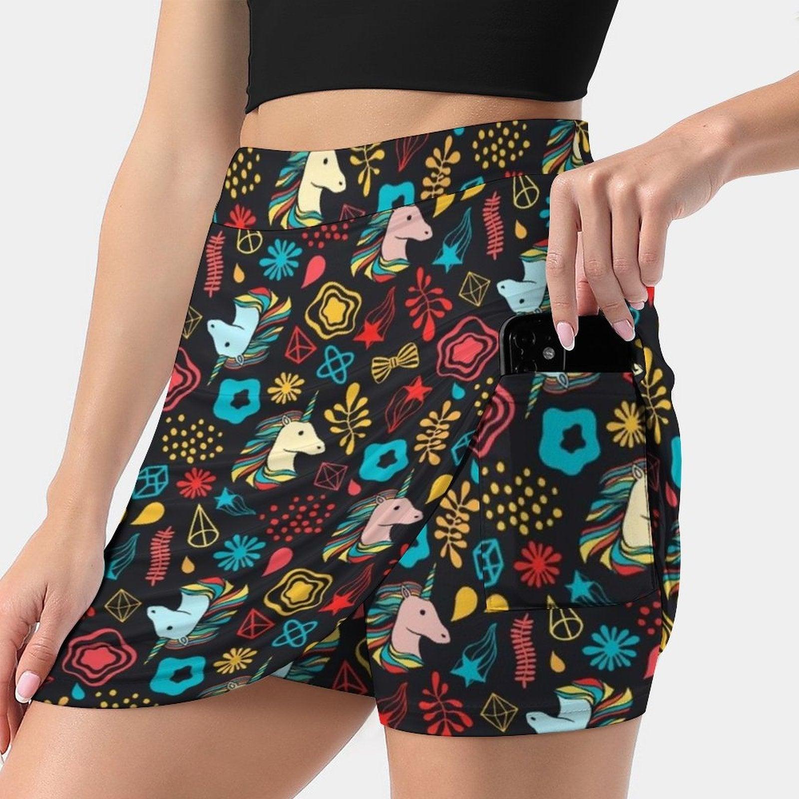 Jupe Short Portefeuille Licorne Femme - Licorne