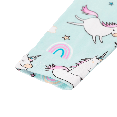 Legging Licorne Bleu Clair Fille - Une Licorne