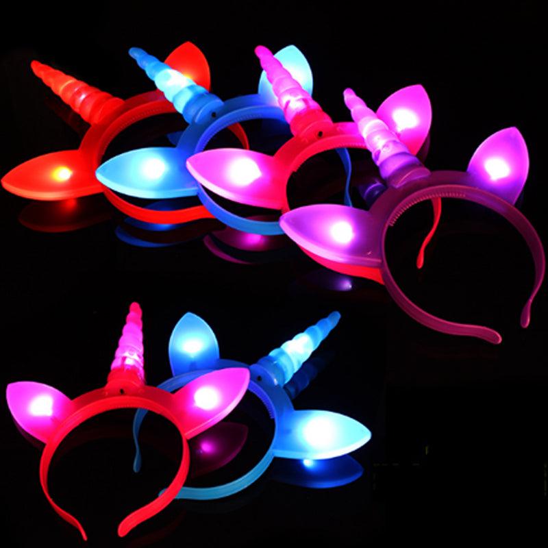 Lot de 12 serre-têtes licorne scintillante - Licorne