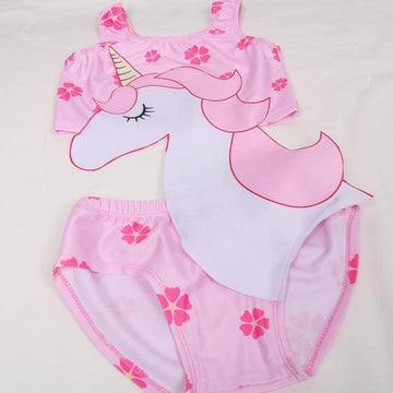 Maillot de bain découpé licorne fille