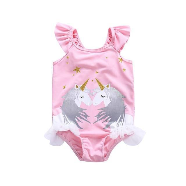 Maillot de bain licorne à volants