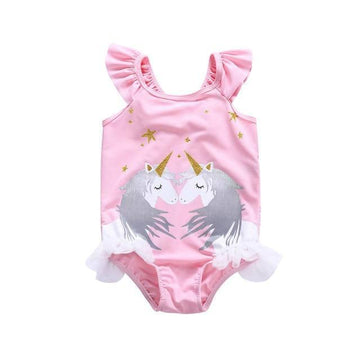Maillot de bain licorne à volants