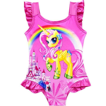 Maillot de bain licorne avec volants - Licorne
