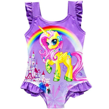 Maillot de bain licorne avec volants - Licorne