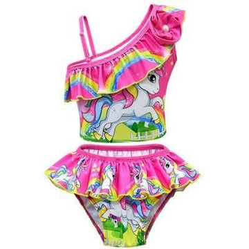 Maillot de bain licorne brassière à bretelles asymétriques - Licorne