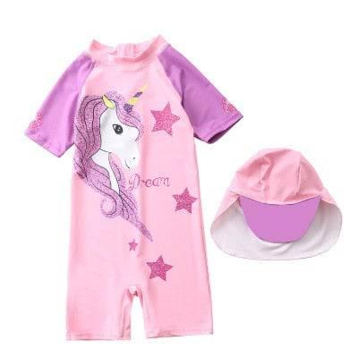 Maillot de bain licorne combinaison fille - Licorne