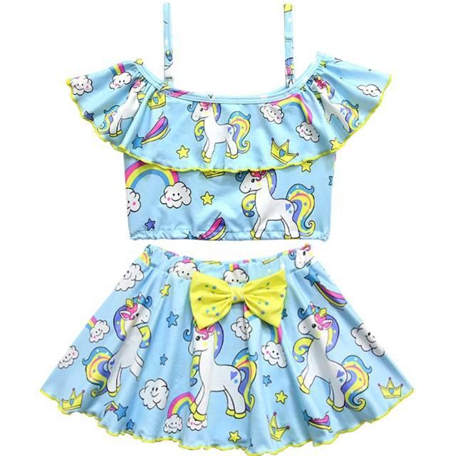 Maillot de bain licorne deux-pièces jupe - Licorne