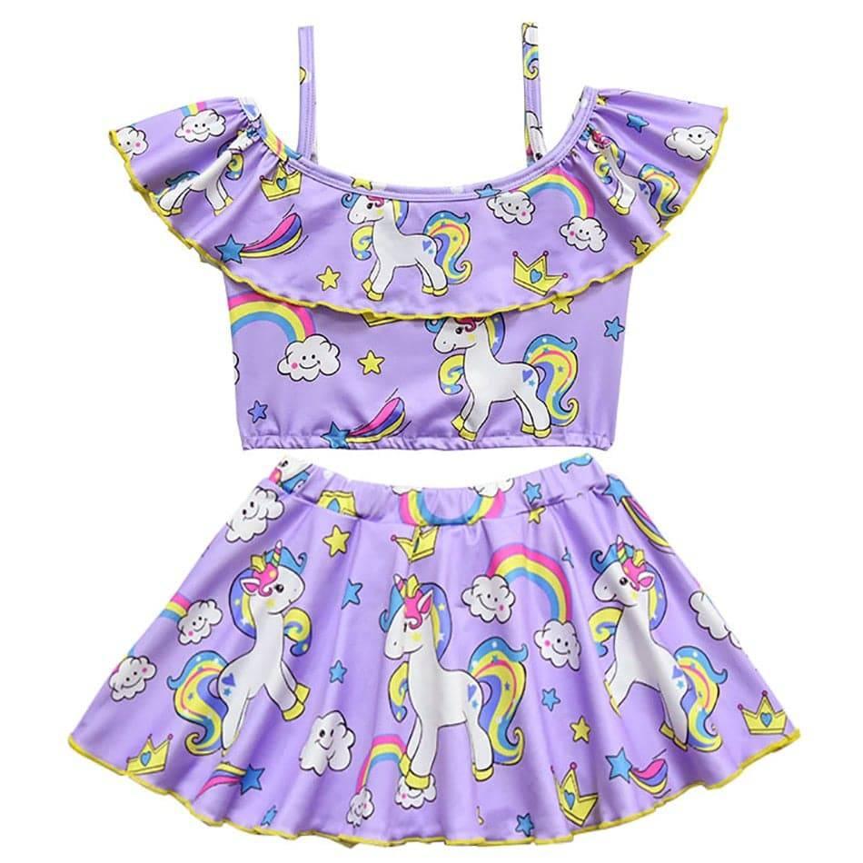 Maillot de bain licorne deux-pièces jupe - Licorne