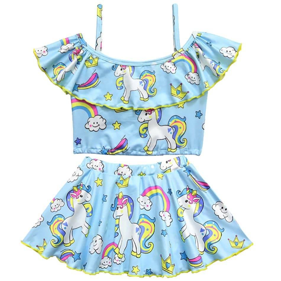Maillot de bain licorne deux-pièces jupe - Licorne