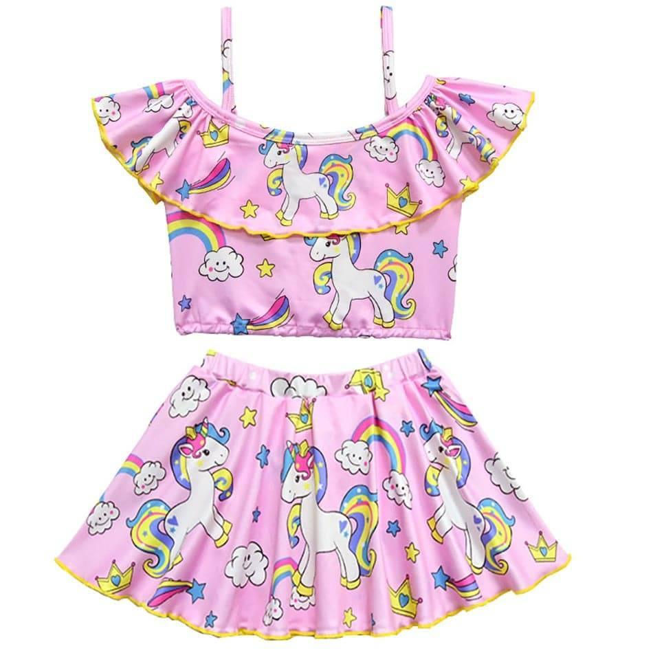 Maillot de bain licorne deux-pièces jupe - Licorne