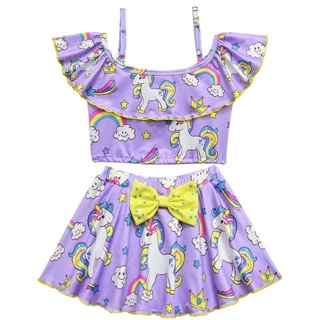 Maillot de bain licorne deux-pièces jupe - Licorne