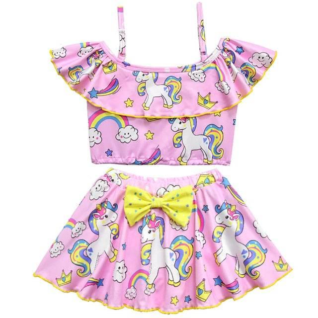 Maillot de bain licorne deux-pièces jupe - Licorne