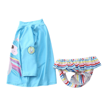 Maillot de bain licorne fille manches 3/4 - Licorne