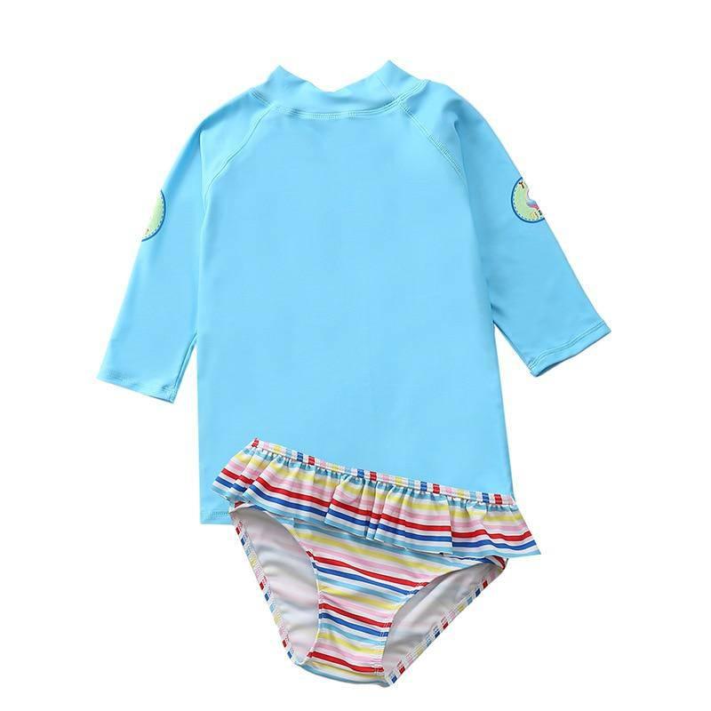 Maillot de bain licorne fille manches 3/4
