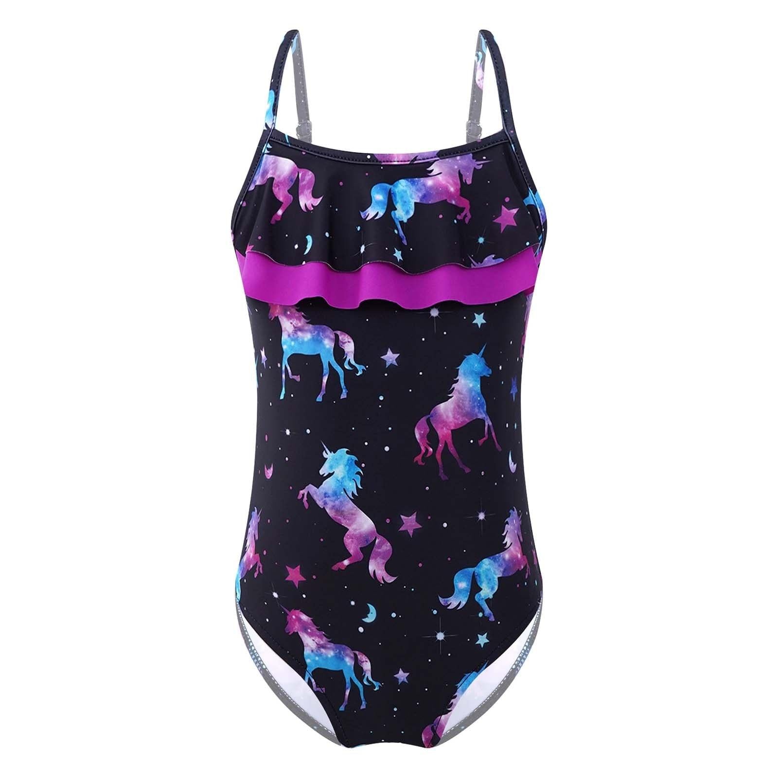 Maillot de bain licorne fille noir